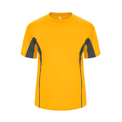 Badger Sport Drive Tee (414700-026704), Color 'Gold/Graphite'